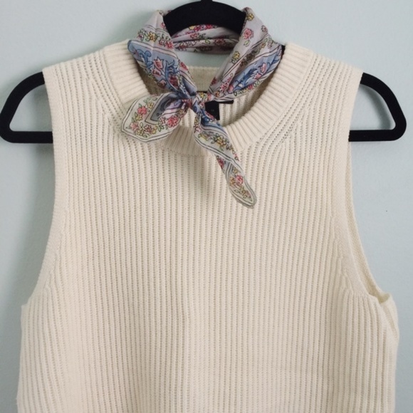 J. Crew Cream Sleeveless Sweater - Picture 2 of 9